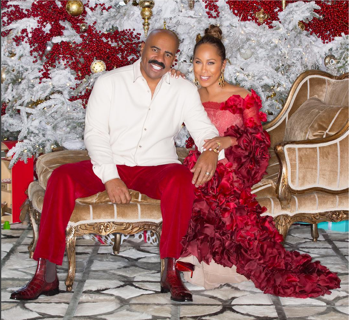 We're Convinced the Harveys Had the Most Glamorous Holiday Celebration
